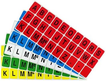 ChromaLabel 1 x 3/4 inch Alphabet Stickers, 10 Sheets/Pack, Yellow