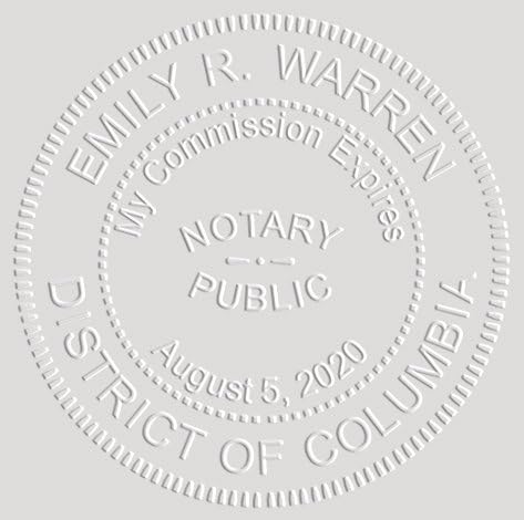 Notary Seal Round Embosser for District of Columbia - Includes Gold Burst Seal Labels