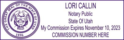 Utah Rectangular Notary Stamp | Official State Notary Stamp | Official Seals | Meets State Specifications (Utah, Rectangular Stamp)