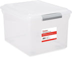STAPLES Store & Slide Plastic File Box Latching, Letter/Legal Size - Image 2