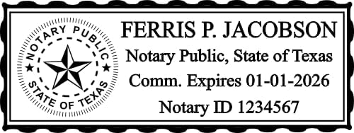 Texas Rectangular Notary Stamp | Official State Notary Stamp | Official Seals | Meets State Specifications (Texas, Rectangular Stamp)