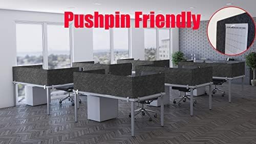 OBEX Panel Desk Mounted PET Privacy Screen, 18" x 60", Shadow