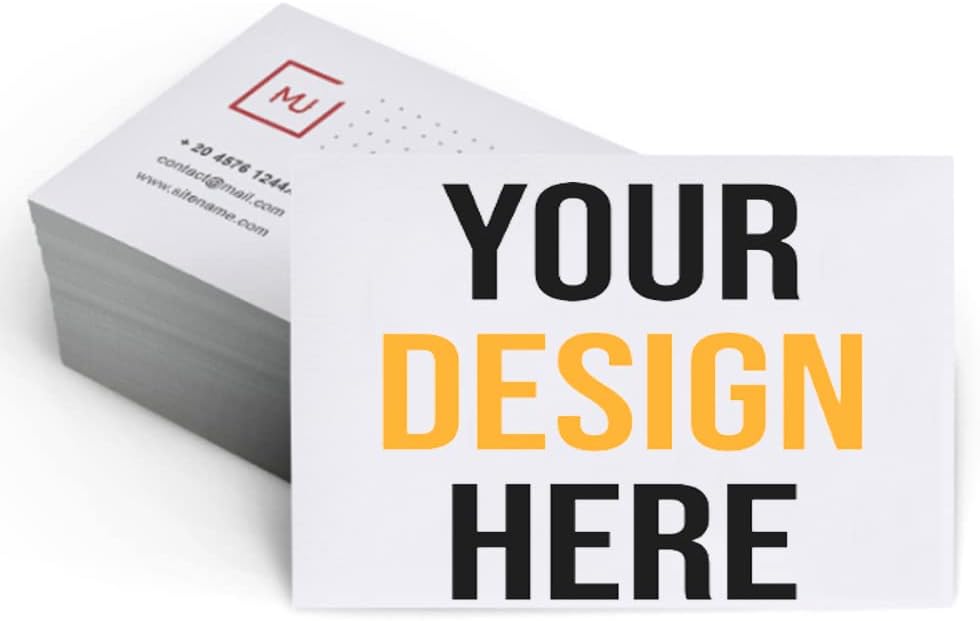 1000Pcs Custom Business Cards Add Photo/Text/LOGO Personalized Business Cardsfor Small Business 300gsm Matte Paper Front & Back Sides Printed 3.5" x 2"