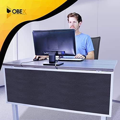 OBEX Acoustic Table Mounted Modesty Desk Privacy & Sound Absorbing Panel for Office Cubicles, 24" x 72", Slate