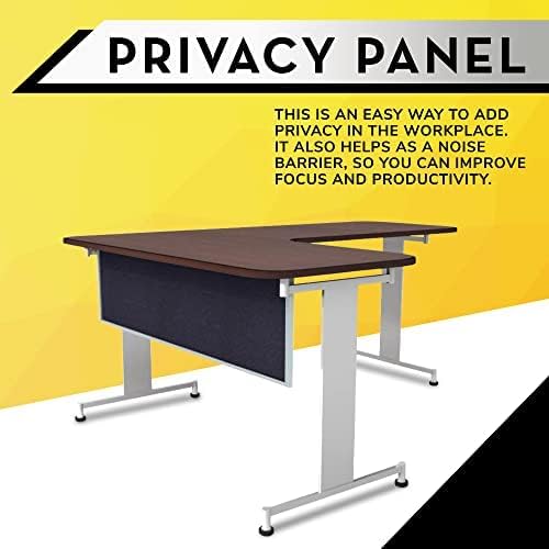 OBEX Acoustic Table Mounted Modesty Desk Privacy & Sound Absorbing Panel for Office Cubicles, 24" x 48", Slate