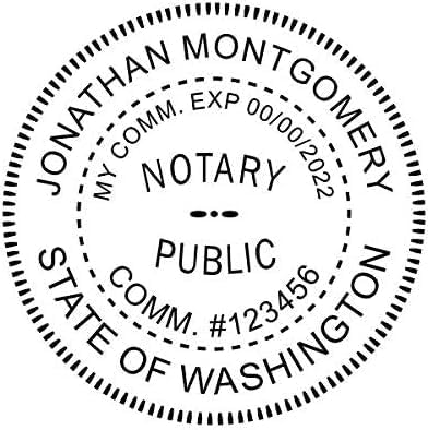 Custom Notary Embosser, Customizable for 37 Total States, Embossed Notary Seal | Great for Official Documents and Paperwork | Great Way to Certify Your Documents (Washington)