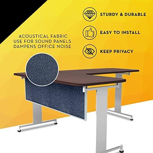 OBEX Acoustic Table Mounted Modesty Desk Privacy & Sound Absorbing Panel for Office Cubicles, 12" x 42", Graphite