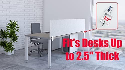 OBEX Panel Desk Mounted PET Privacy Screen, 18" x 24", Stone