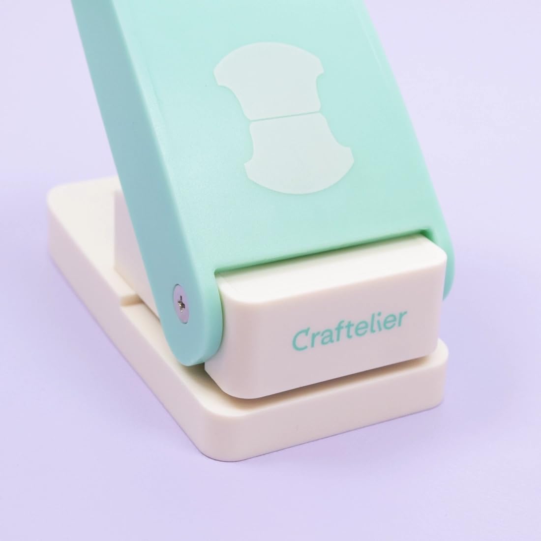 Craftelier - Multimaterial Rounded Tab Shaped Punch for Creating Custom Tabs on Craft Projects | Suitable for Many Materials | Tab Size 4 x 2.7 cm (1.6“ x 1.1”) | Turquoise Color
