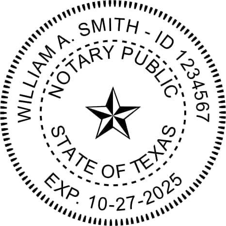 Texas Round Notary Embosser | Official State Embosser | Official Seals | Meets State Specifications (Texas, Round Embosser)