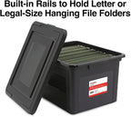 STAPLES File Box Plastic File Box Snap, Letter/Legal Size - Image 8