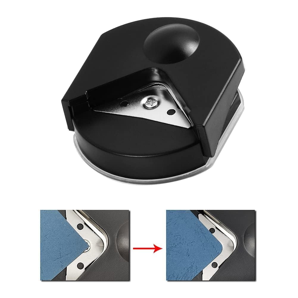 4mm Corner Rounder Punch, Steel Paper Corner Cutter for Photo Albums Invitations Cards, Precise Rounding Tool with Adjustable Guide