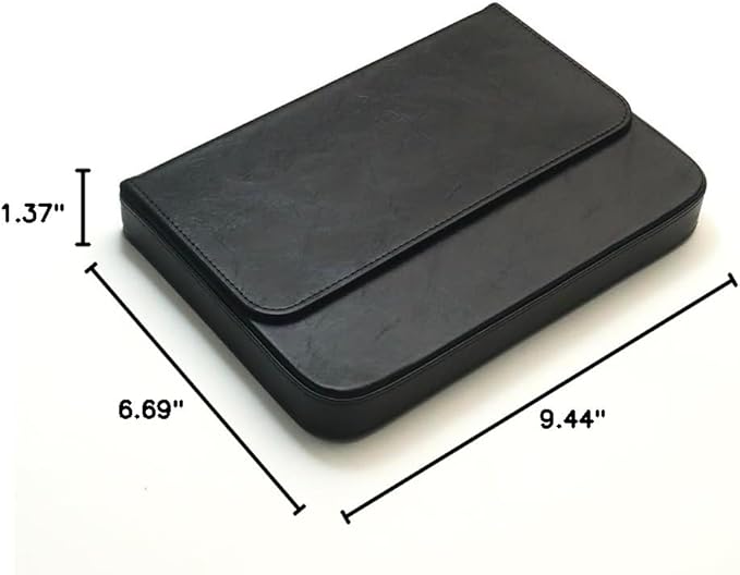 PU Leather 12 Fountain Pen/Pencil Tray Case Organizer, Fashion Design, Magnetic - Image 10