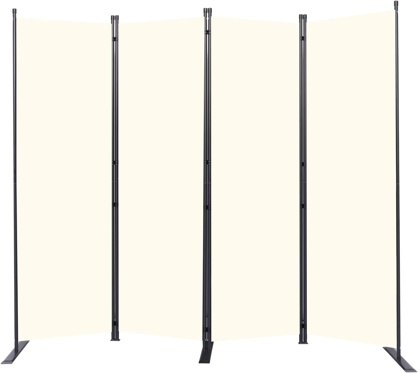 Room Divider 6FT Portable Room Dividers and Folding Privacy Screens, 88'' W Fabric Divider for Room Separation, 4 Panel Partition Room Dividers Freestanding Wall Divider Screen for Dorm Studio Office