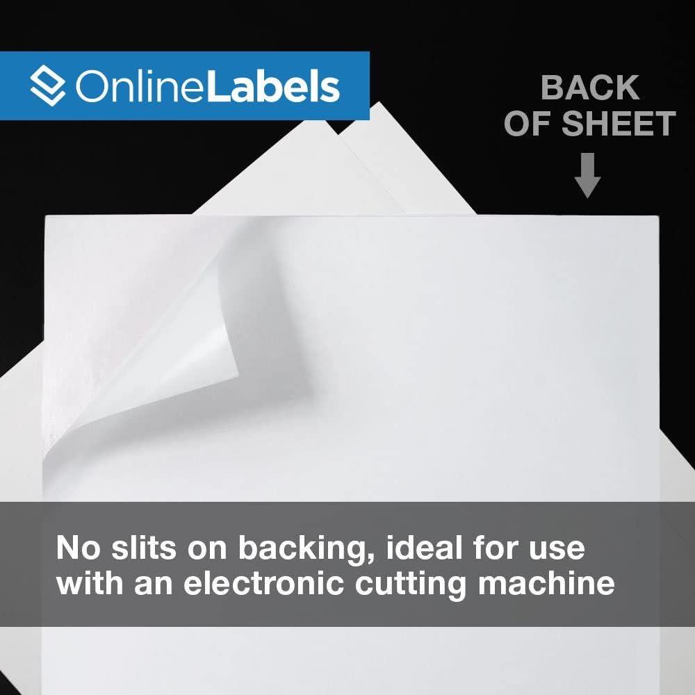 8.5 x 11 White Gloss Sticker Paper (Inkjet Printers Only) - 500 Sheets - Full Sheet Labels - OnlineLabels