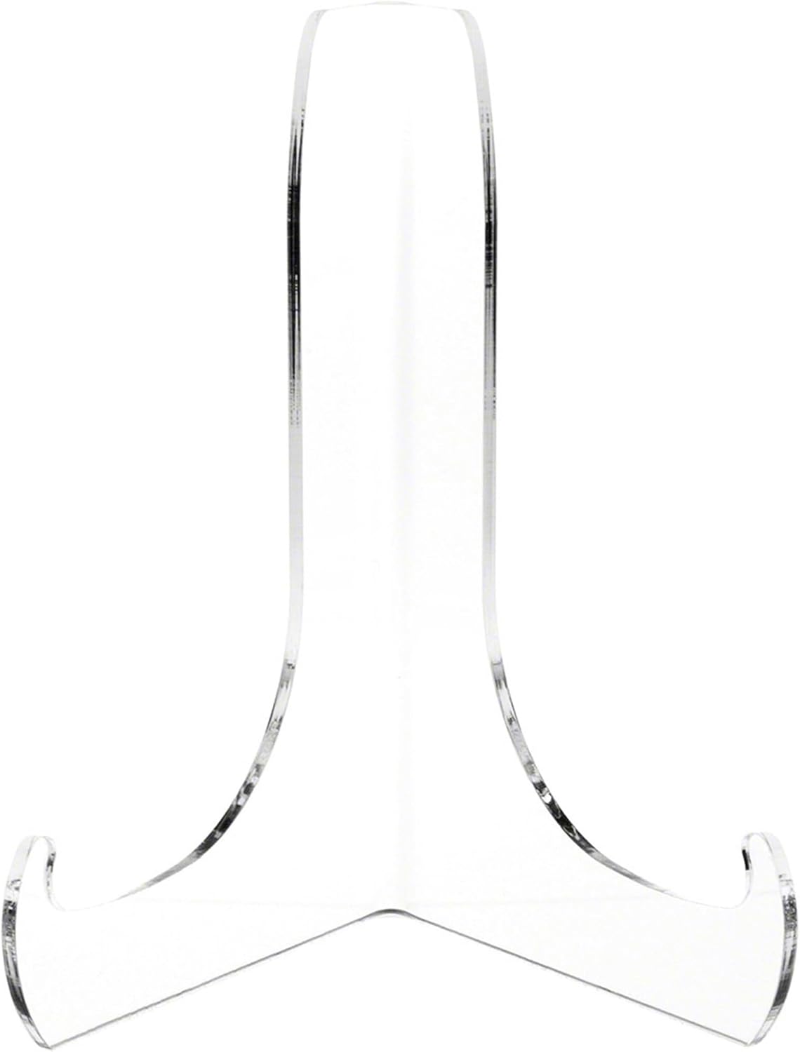 Plymor Clear Acrylic 60-Degree Angle Easel With Shallow Support Ledges, 6" H x 4.5" W x 3.5" D (24 Pack)