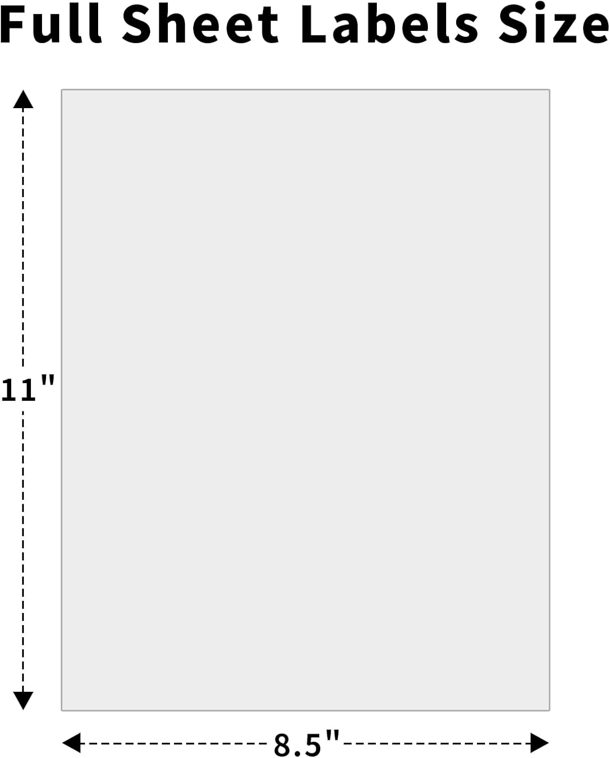 8.5" x 11" Full Sheet Label Sticker Paper for Laser & Inkjet Printers,Self Adhesive Full Page Shipping Labels,Printable White Matte Mailing Label Stickers(1500 Sheets,1500 Labels)