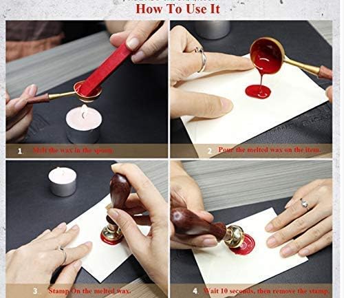 Vintage 250 Design Custom Wedding Sealing Wax Seal Stamp Kit Name Date Letter Monogram Gold Handle Invitation Christmas Gift Wrap Package Customize Personalized Logo Words Wax Seal Stamp Set