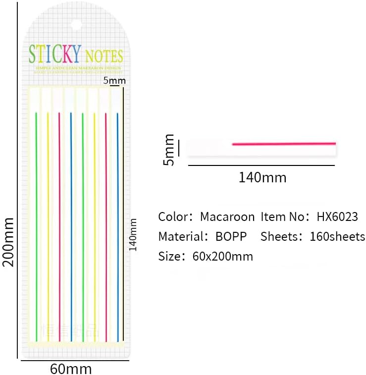 Sticky Note Tabs 960Pcs Transparent Highlighter Tape Sticky Long Page Markers Tabs Clear Highlighter Index Flag Tabs Stickers for Books Mark (6)