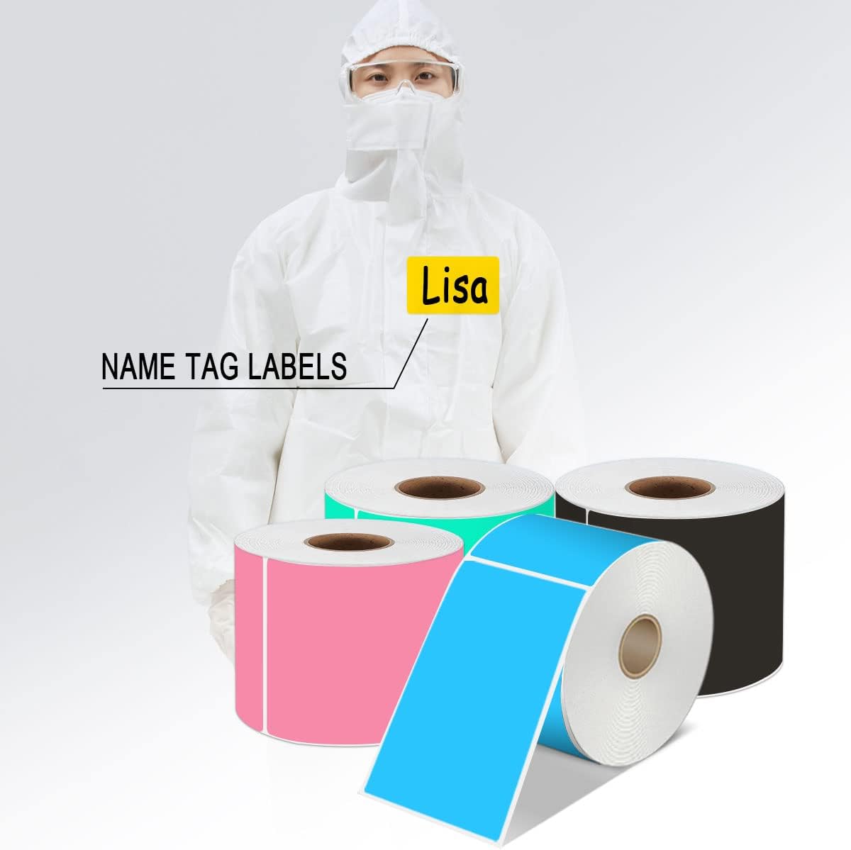PARLAIM Large 3 X 5 Inch Aqua Color Coding Square Labels, Permanent Rectangular Color-Code Inventory Sticker 250pcs Per Dispenser Box for Moving Box (Aqua)