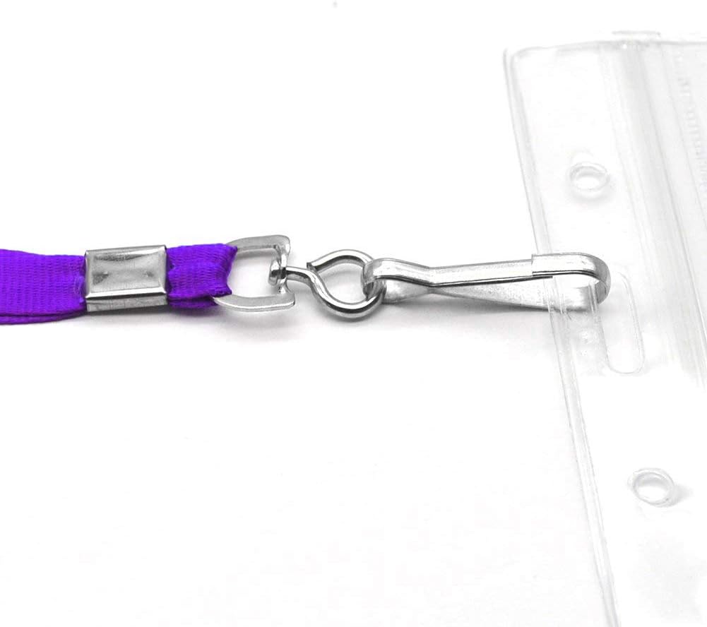 Bird Fiy Bulk Purple Lanyards for Id Badges Nylon Neck Flat Lanyard for ID Name Badge Holder/Name Tag