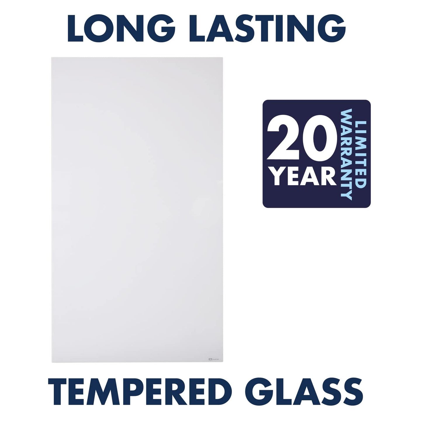 Quartet Glass Whiteboard, Magnetic Dry Erase Board, Wall Mounted Whiteboard for Office, School and Home, 42"W x 74"H, White (Q014274IMW)