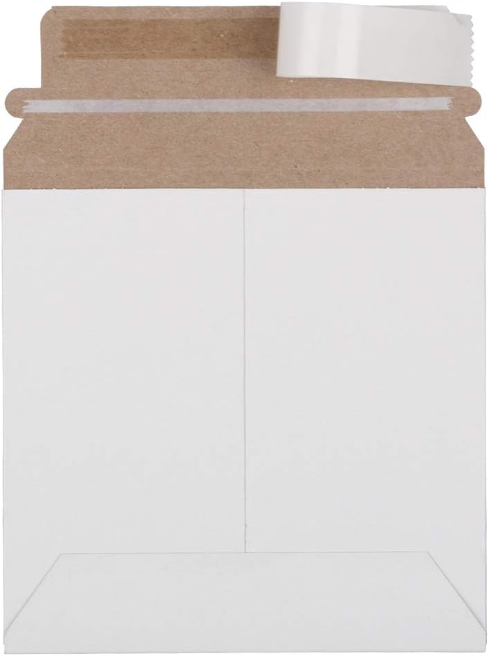 JAM Paper Recycled Photo Mailer Envelopes - 6" x 6" - White - 6/pack
