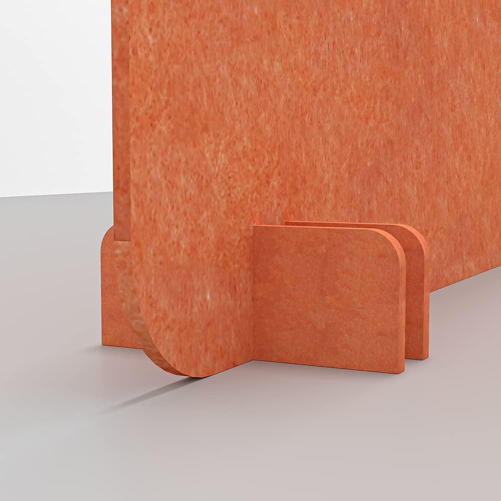 Freestanding Acoustic Desk Divider with Mount | Eco-Friendly Privacy Screen Panel | Noise Reducing Desk Partition | Tackboard Option & Easy to Install | Made from Recycled Plastic | Purple - 18" X71"