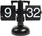 mooas Flip Desk Clock, Retro Vintage Design Auto Flip Desk/Table Clock Large by mooas