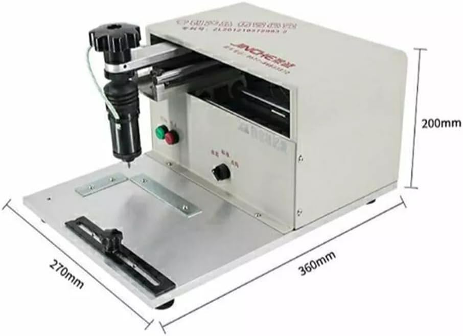 Metal Engraving Machine,Electric Marking Machine Desktop Dot Peen Nameplate Tags Label Marking Engraver,110V 170x100mm Dot Peen Engraving for Nameplate Label Tags Number Letter