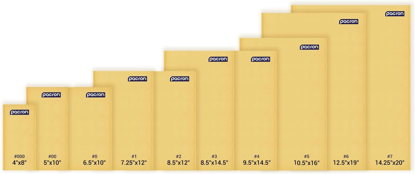 Kraft Bubble Mailers 100 Pack, 7.25 x 12 Inch Padded Shipping Envelopes, Yellow Mailing Envelopes for Documents & Packages, Durable & Lightweight, Made in USA