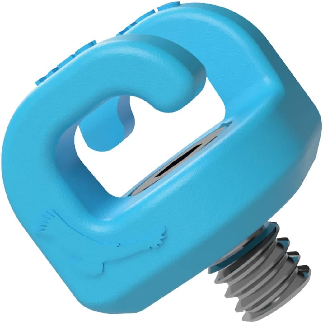 KONDOR BLUE x Armando Ferreira | MondoTies Cable Management Clips for Cameras | Cable organization, 1/4"-20 Mounted, Holds 2-3 cables, & Supports up to 20lbs of force (10-Pack) | Blue