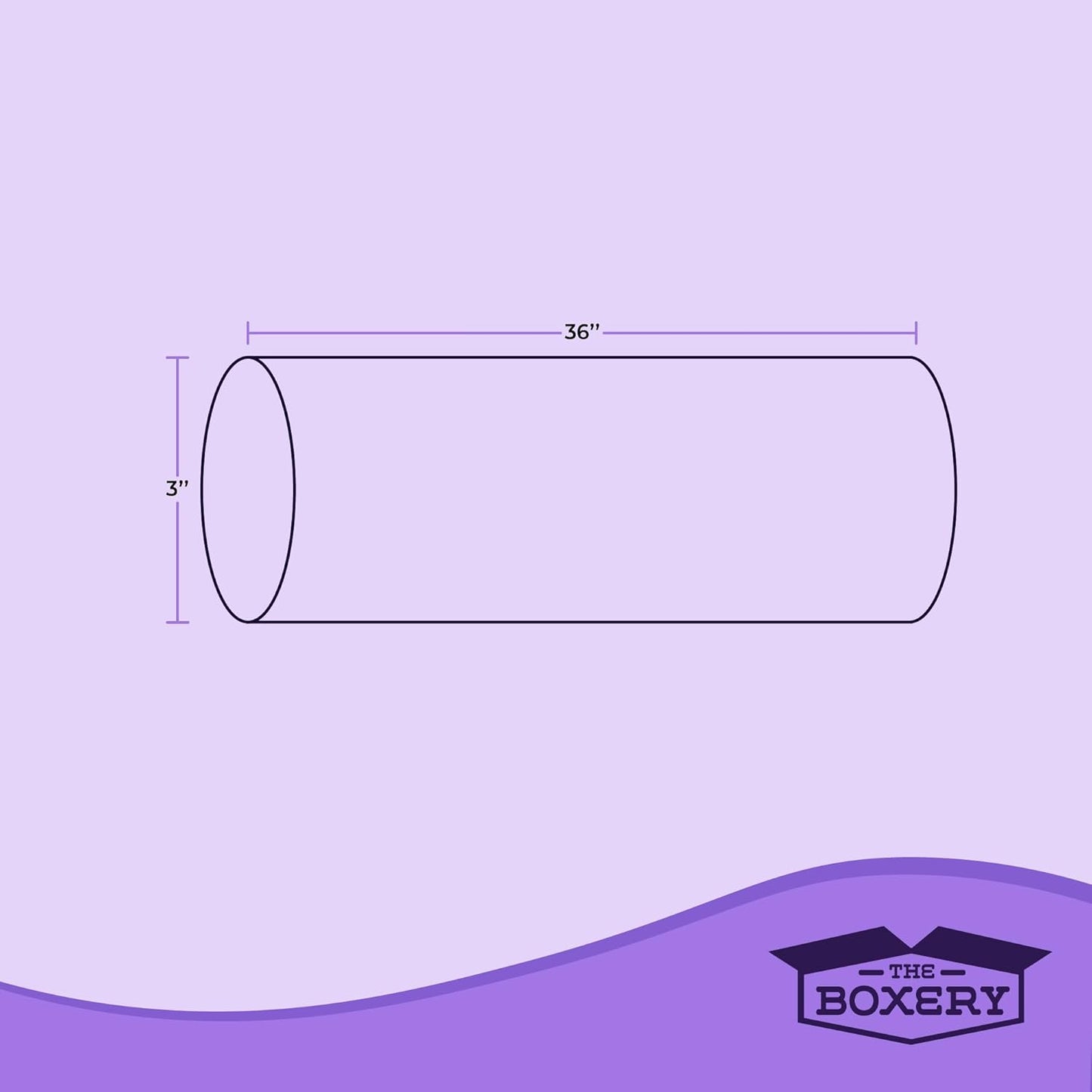 The Boxery Brown/Kraft Shipping, Storage, Posters, Arts, Crafts, Documents, Mailing Tubes 3 inch x 36 inch - 24 PACK, Made in the USA, Reusable and Recyclable