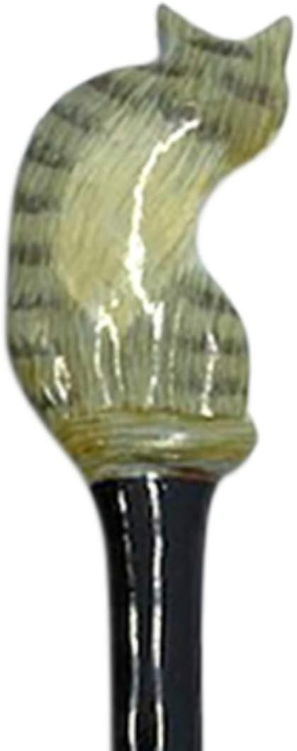 Mad Mags Cute Cat Letter Opener, Hand Painted Gray and Black Mail Envelope Slitter, Gift for Kitten Lover, 8 1/4 Inch
