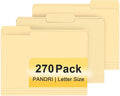File Folder, PANDRI 270 Pack File Folder, 1/3 Cut Tab, Letter Size, Filing by PANDRI