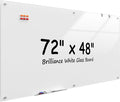 MaxGear Glass Whiteboard Wall Mounted, Frameless Magnetic Dry Erase Board by MaxGear