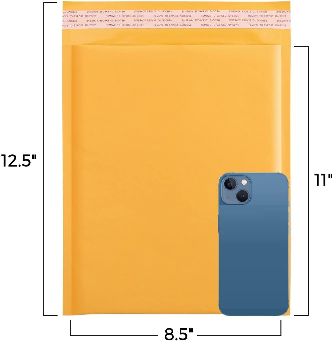 Fuxury Kraft Bubble Mailers 8.5x12 Inch 500 Pack Strong Adhesion Padded Envelopes #2 Self Seal Bubble Envelopes Padded Mailers Book Mailer Packaging for Small Business,Yellow