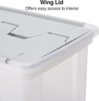 STAPLES Hanging File Folder Box, Storage Bin Organizer, Wing Lid, Letter Size - Image 4