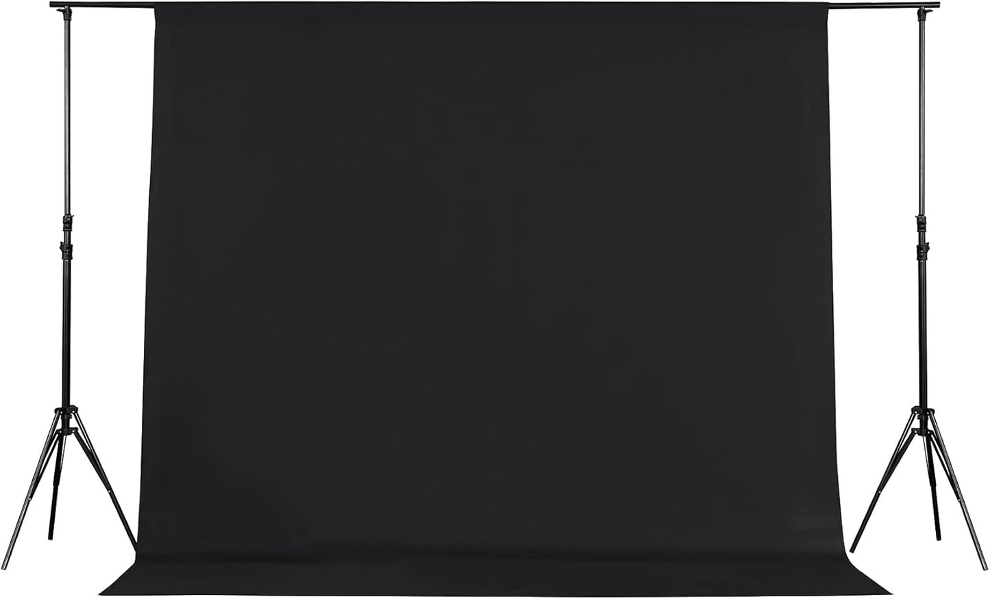 Joccun 5X7FT Black Backdrop Background for Photography,Polyester Backdrop Curtain Background Screen for Photography,Photoshoot,Video Recording,Studio(5X7ft,Black)