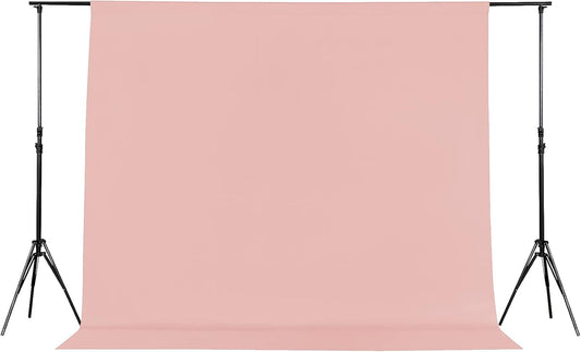 Joccun 8X10FT Light Pink Backdrop Background for Photography,Polyester Backdrop Curtain Background Screen for Photography,Photoshoot,Video Recording,Studio(8X10ft,Light Pink)