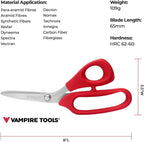 VAMPLIERS 8" Fiber Optic Kevlar Scissors Industrial Grade Carbon Steel Shears - Image 3