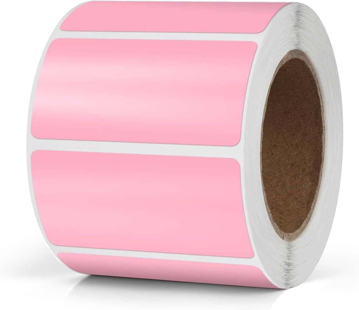 Pink Rectangle Stickers 2 x 1 Inch Color Coding Labels Vinyl Roll Self-Adhesive Waterproof Removable 500 PCS
