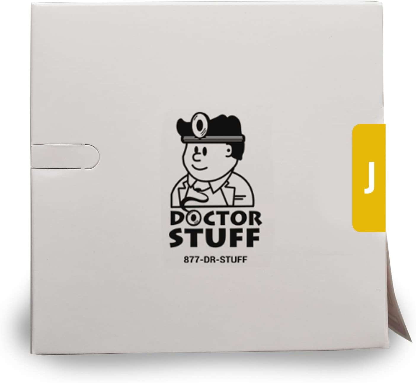Doctor Stuff - File Folder Labels, Alphabet Letter J, Compatible with Smead Alpha Z Acc/ACCS - SMSM Series Alpha Stickers Yellow, 1-5/8" x 1”, 250/Roll