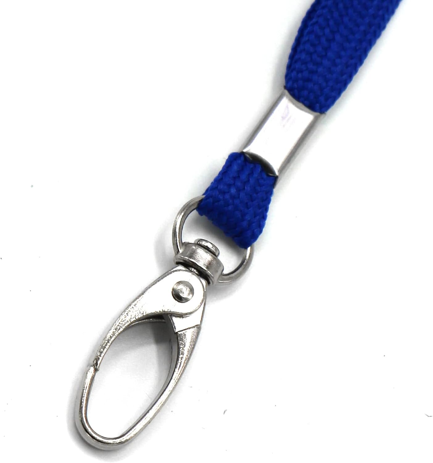 100 Pack Lanyards Bulk Blue Lanyard for Office Id Badges Flat Lanyard with Badge Clip Swivel Hook (100 Pack, Blue)
