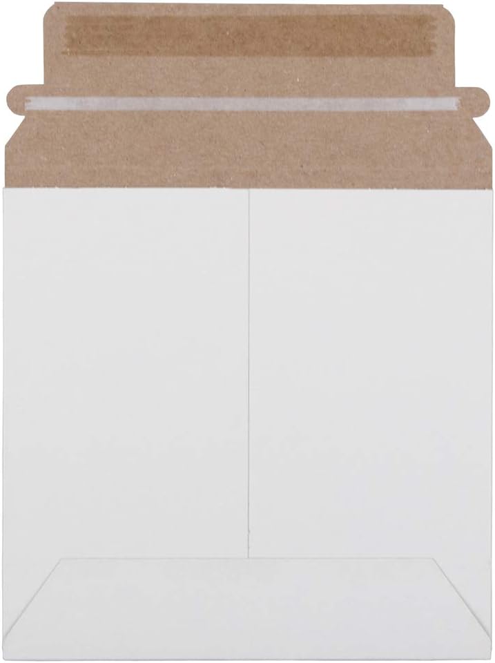 JAM Paper Recycled Photo Mailer Envelopes - 6" x 6" - White - 6/pack
