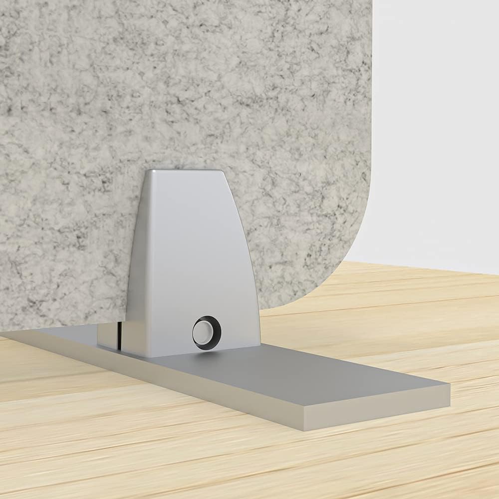 Freestanding Acoustic Desk Divider with Mount | Eco-Friendly Privacy Screen Panel | Noise Reducing Desk Partition | Tackboard Option & Easy to Install | Made from Recycled Plastic | Blue - 18" X 35"
