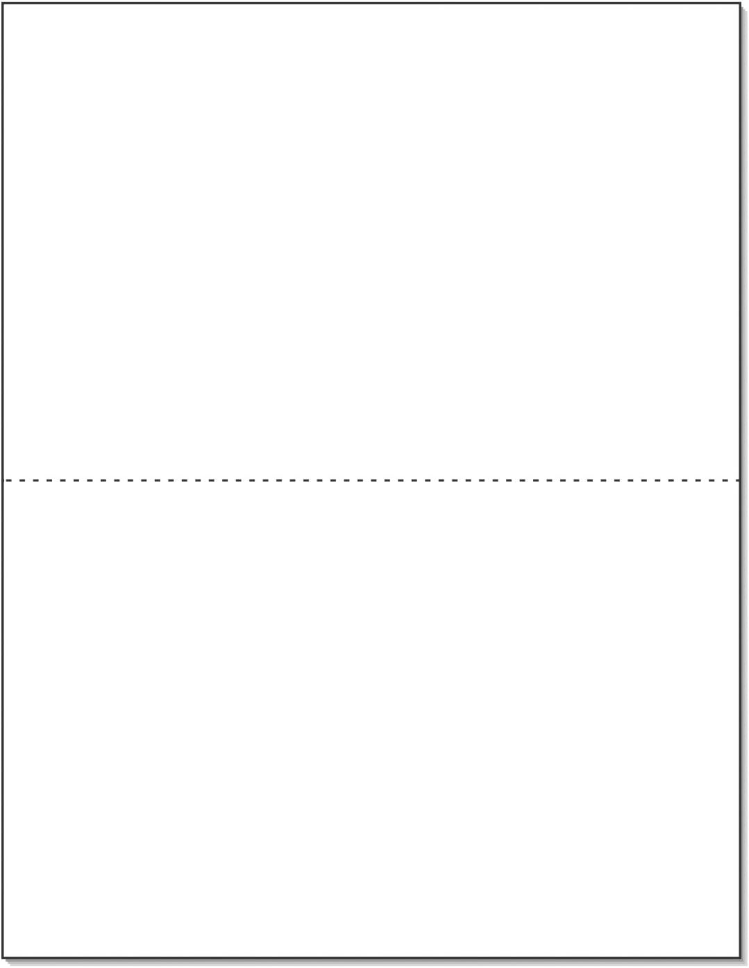 NextDayLabels - Letter Size White Perforated Blank Post Card Cardstock, 75 lb Cover Stock (203 gsm) 2 per Page, Cards Measure 8.5" X 5.5", Inkjet/Laser Compatible - 250 Sheets / 500 Cards