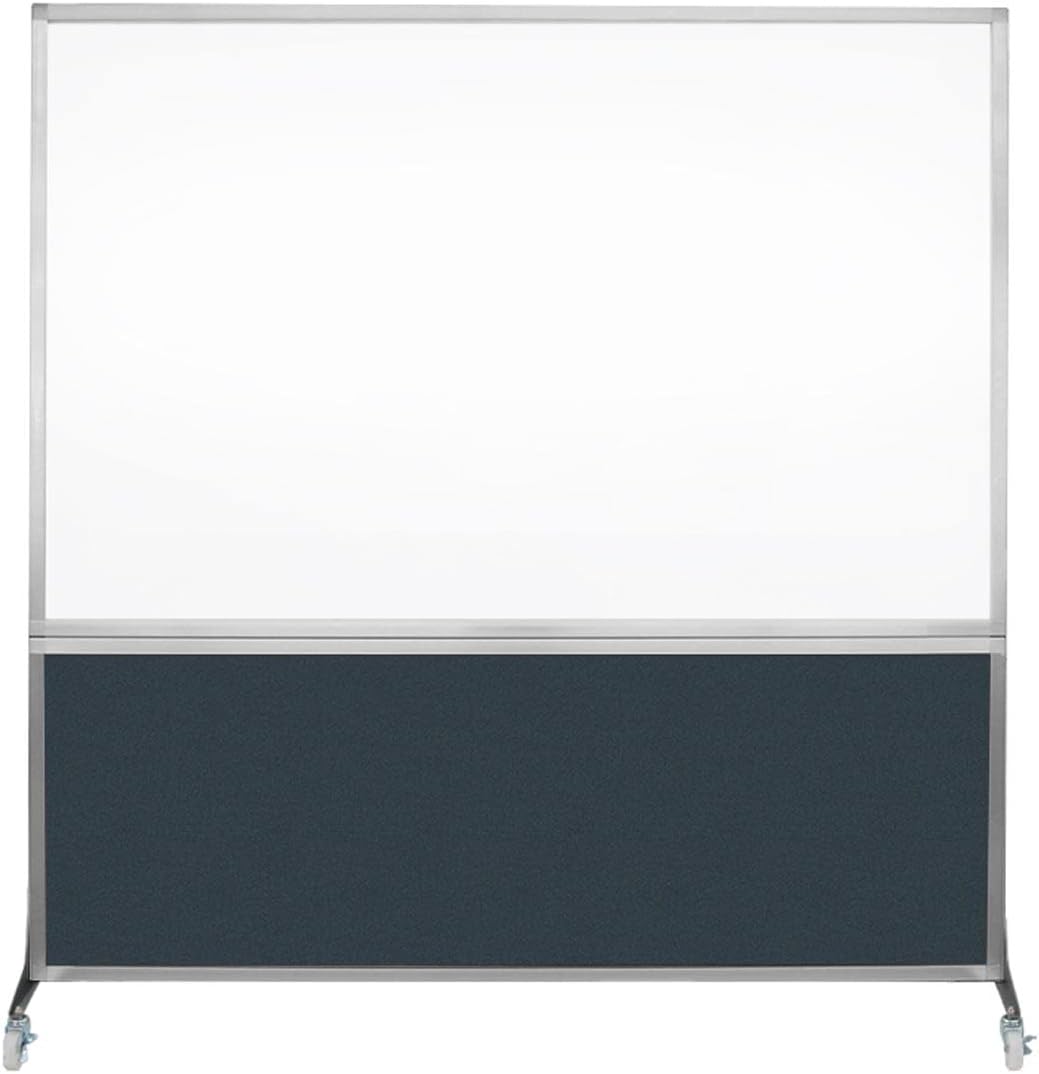 DivideWrite Mobile Whiteboard | Double Sided Dry Erase Board | Portable Office Cubicle Partition | Display for Classrooms, Conference Rooms, Meeting Areas and More | Blue Spruce 6' Wide x 6' Tall