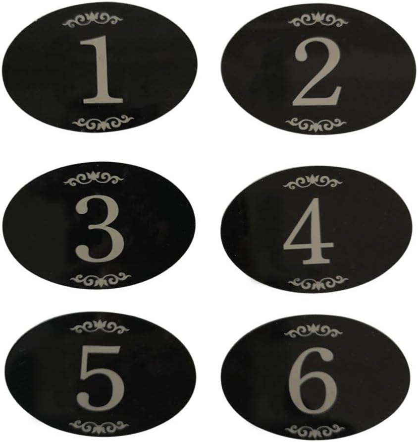 StayMax Locker Number Signs Door Sign with Self-Adhesive Tape Number Black (1-100)