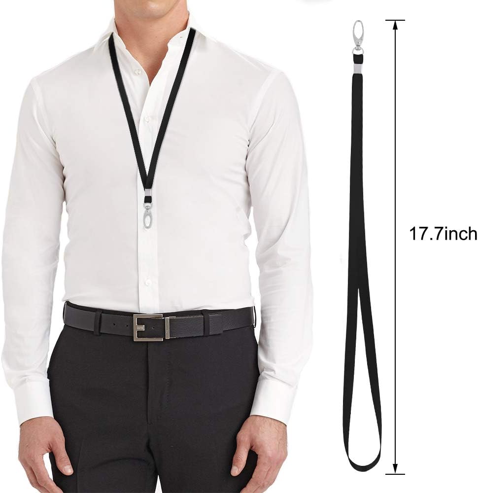 Lanyards for Id Badges Holder Bulk Lanyard with Clip Swivel Hooks for Name Tag ID Badge Holder,Students, Employees